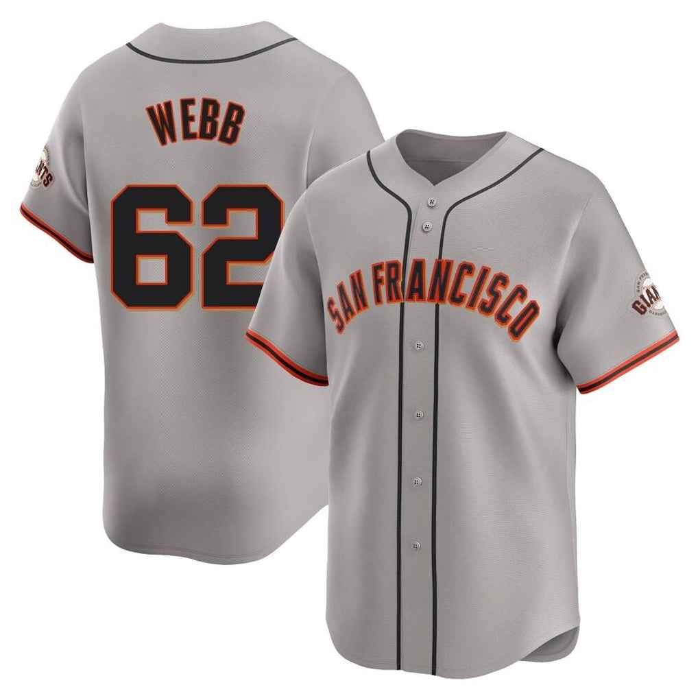 MATTH SF.Giants #62 Logan Webb Player Gray Home Limited Stitched Jerseys