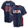 MATTH SF.Giants #62 Logan Webb Player Navy USA 2026 World Classic Road Limited Stitched Jerseys
