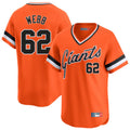 MATTH SF.Giants #62 Logan Webb Player Orange Home Game T-shirt Stitched Jerseys