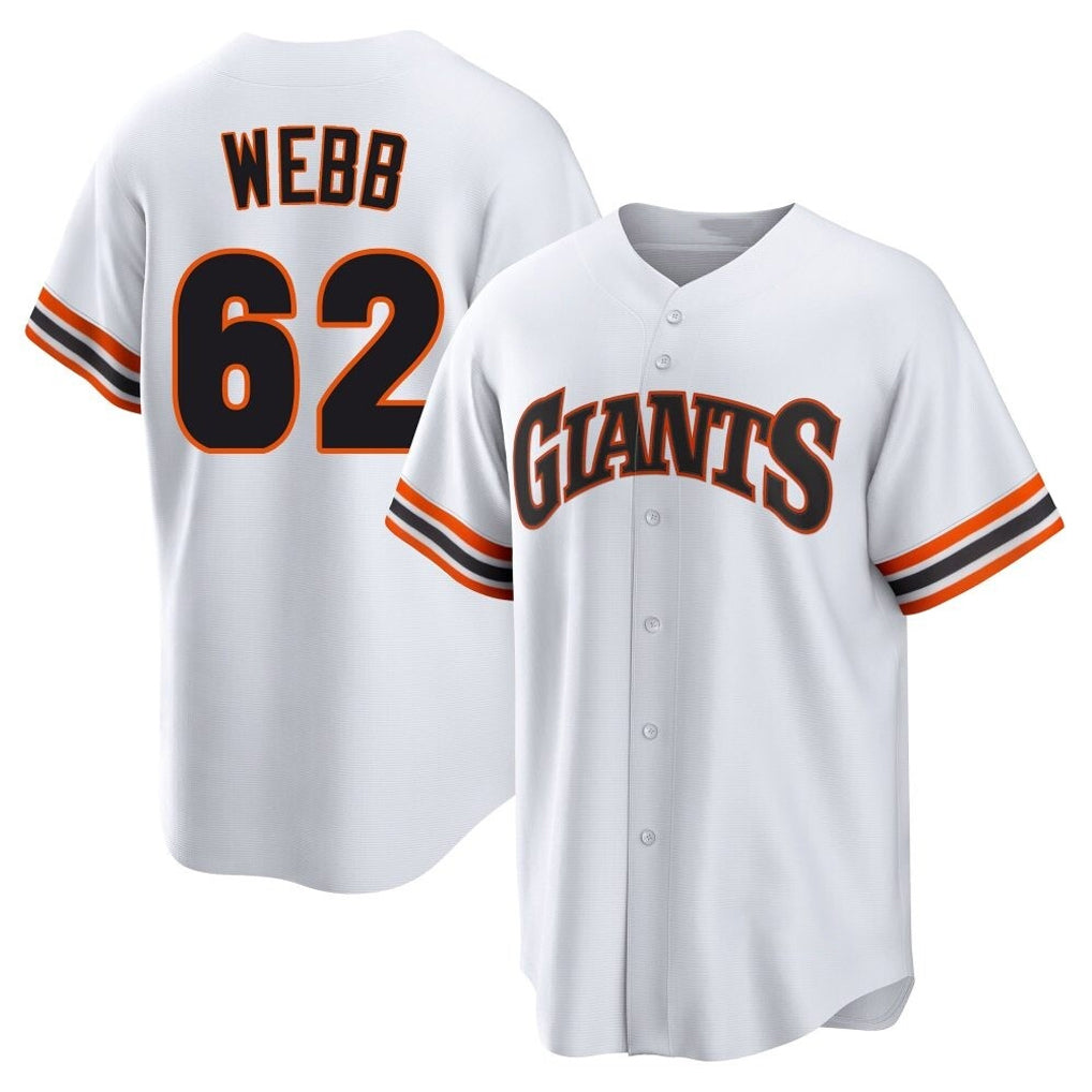 MATTH SF.Giants #62 Logan Webb Player White Home Game Stitched Jerseys