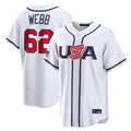 MATTH SF.Giants #62 Logan Webb Player White USA 2026 World Classic Road Limited Stitched Jerseys
