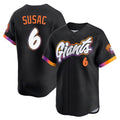 MATTH SF.Giants #6 Daniel Susac Player Black 2025 City Connect Home Limited Stitched Jerseys