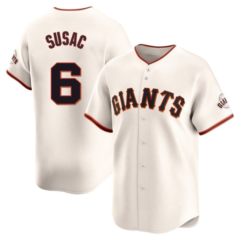 MATTH SF.Giants #6 Daniel Susac Player Cream Home Limited Stitched Jerseys