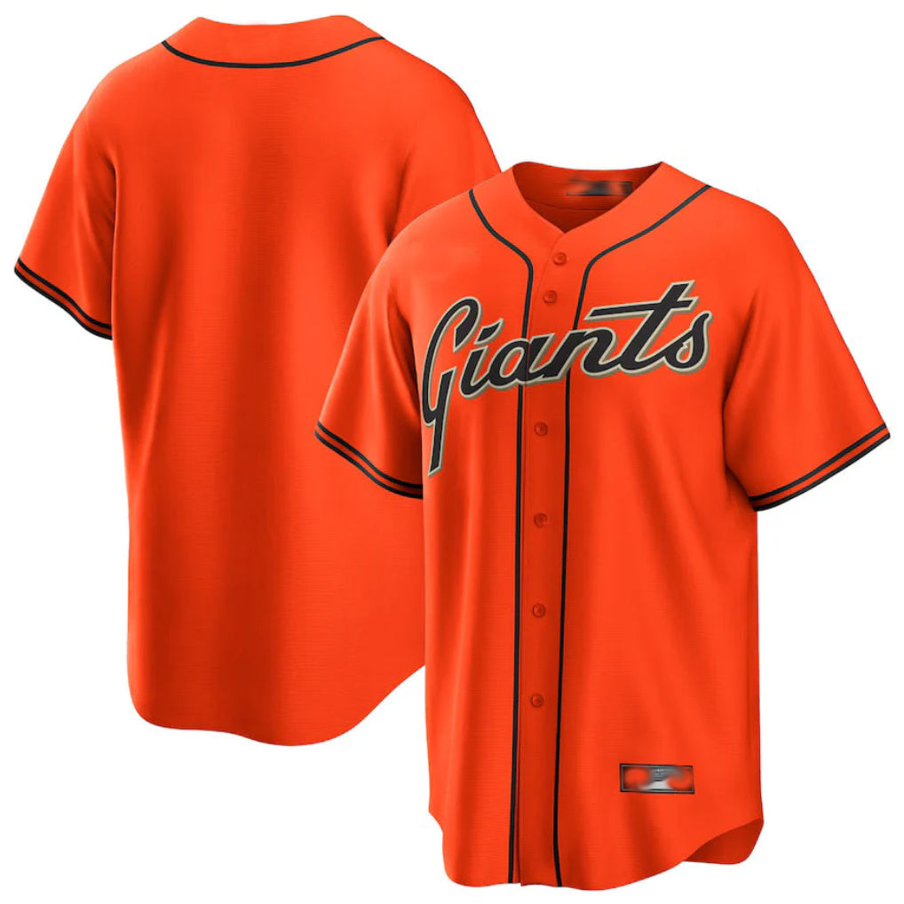 MATTH SF.Giants Blank Player Orange Alternate Replica Game Stitched Jerseys