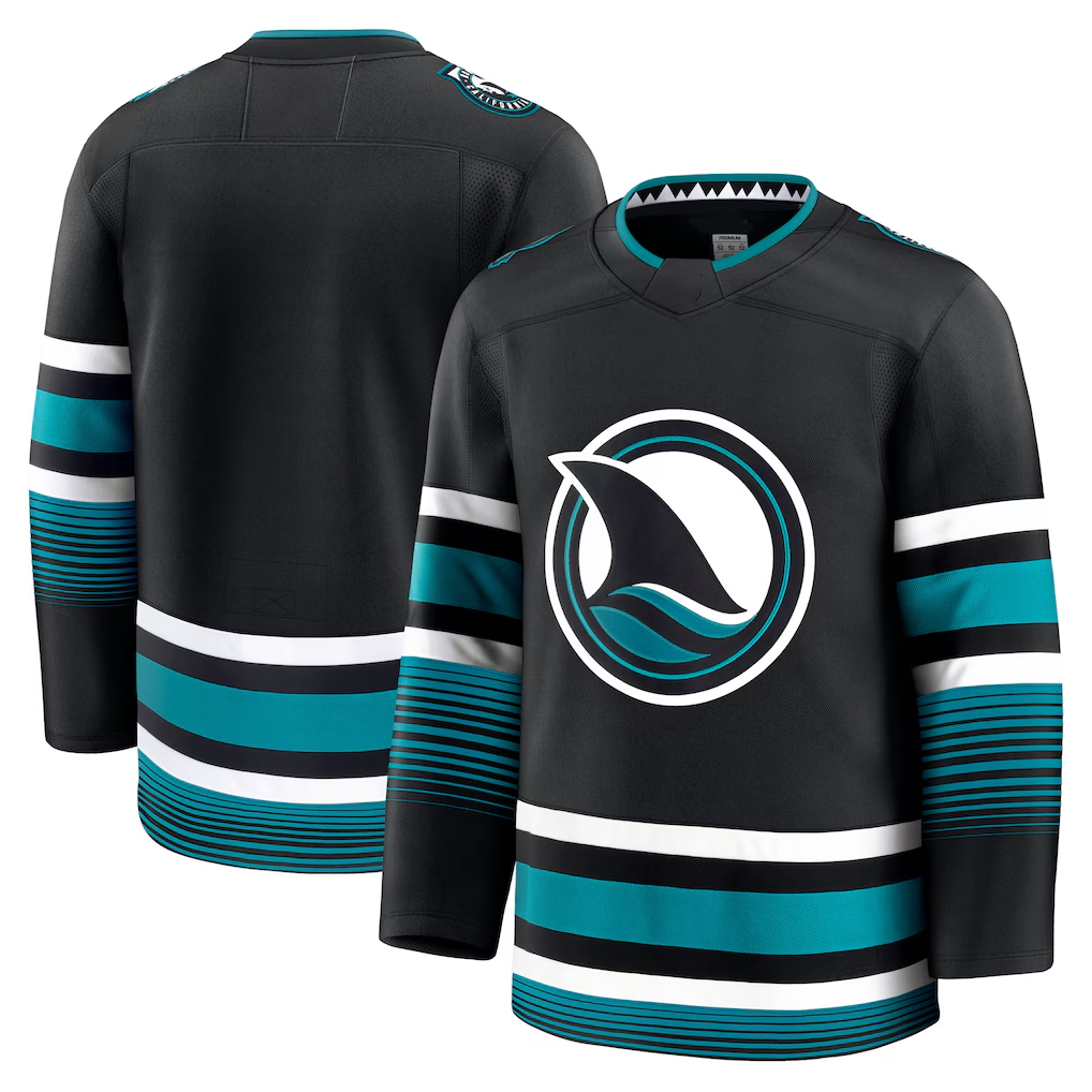MATTH S.Jose Sharks Black Alternate Premium Jerseys