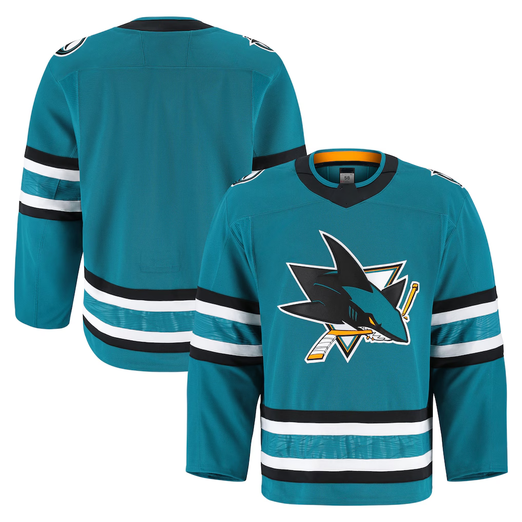 MATTH S.Jose Sharks Teal Home Authentic Pro Jerseys