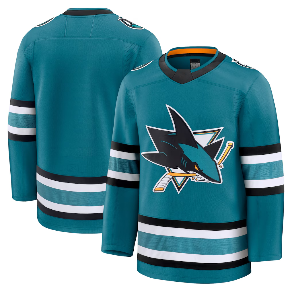 MATTH S.Jose Sharks Teal Home Premium Jerseys