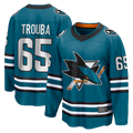 MATTH S.Jose Sharks #65 Jacob Trouba Teal Home Breakaway Jerseys