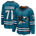 MATTH S.Jose Sharks #71 Macklin Celebrini Teal Home Breakaway Jerseys