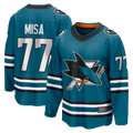 MATTH S.Jose Sharks #77 Michael Misa Teal Breakaway Jerseys