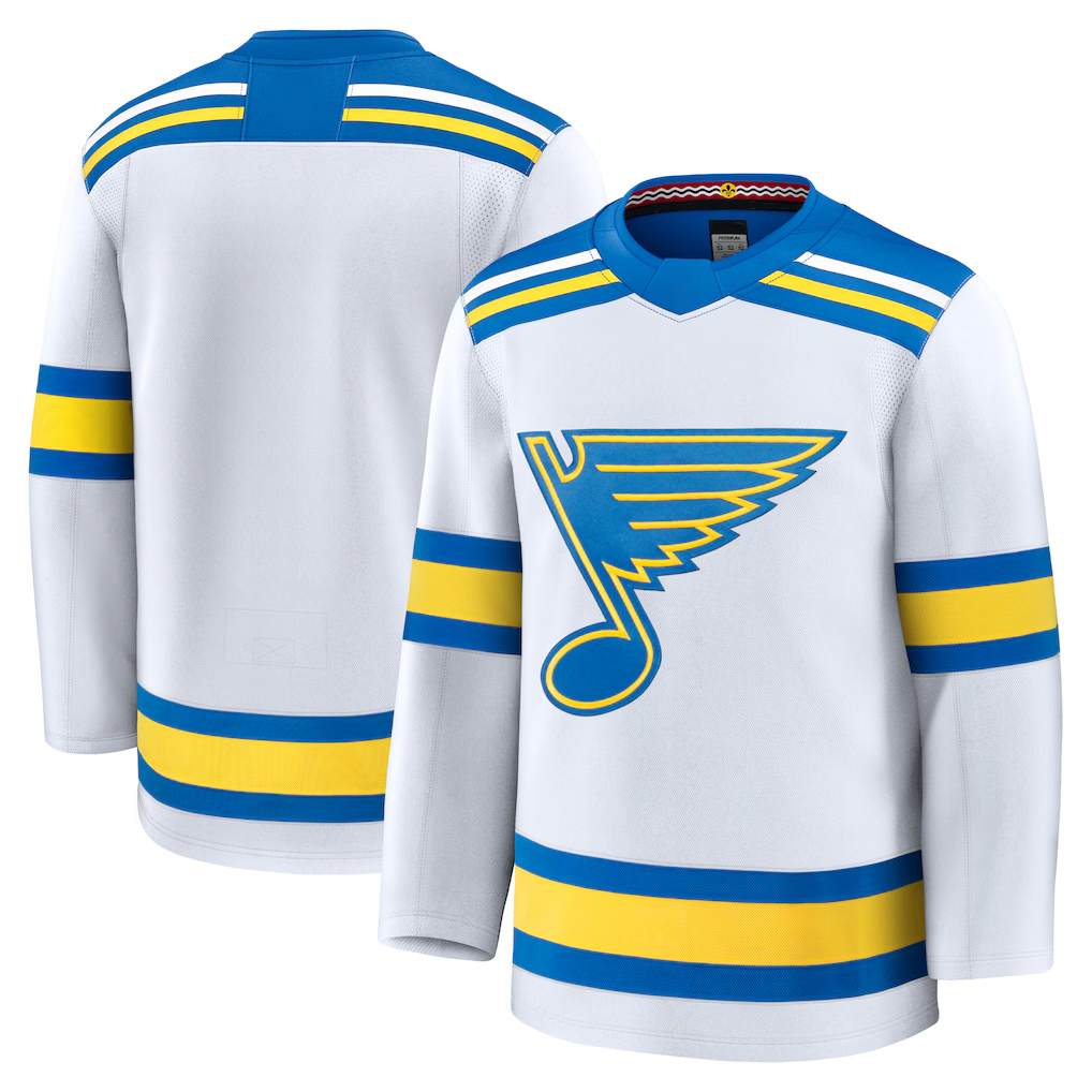 MATTH St.L.Blues White Away Premium Jerseys