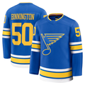 MATTH St.L.Blues #50 Jordan Binnington Blue Home Premium Player Jerseys
