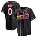 MATTH St. Louis Cardinals #0 Masyn Winn Player Black Carbon Fashio Game Stitched Jerseys