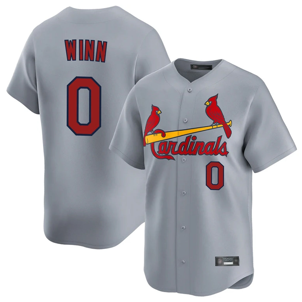 MATTH St. Louis Cardinals #0 Masyn Winn Player Gray Home Limited Stitched Jerseys