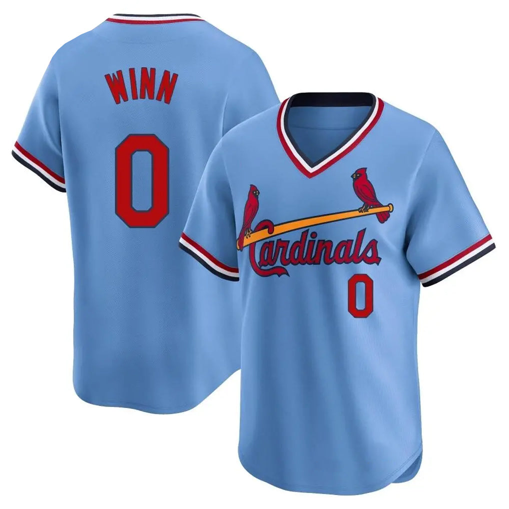 MATTH St. Louis Cardinals #0 Masyn Winn Player Light Blue City Connect Home T-shirt Stitched Jerseys
