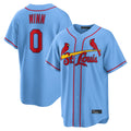MATTH St. Louis Cardinals #0 Masyn Winn Player Light Blue  Home Game Stitched Jerseys
