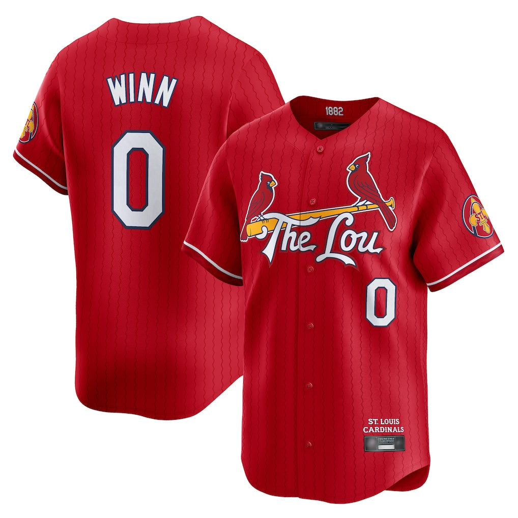 MATTH St. Louis Cardinals #0 Masyn Winn Player Red City Connect Limited Stitched Jerseys