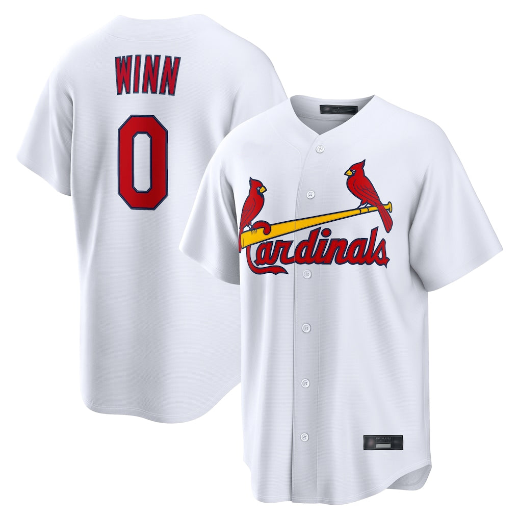MATTH St. Louis Cardinals #0 Masyn Winn Player White Home Game Stitched Jerseys