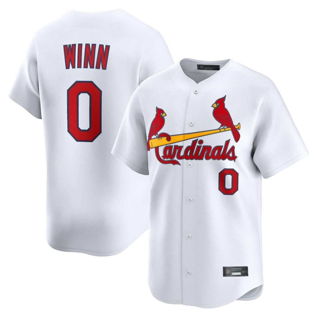 MATTH St. Louis Cardinals #0 Masyn Winn Player White Home Limited Stitched Jerseys