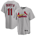 MATTH St. Louis Cardinals #11 Victor Scott II Player Gray Home Game Stitched Jerseys