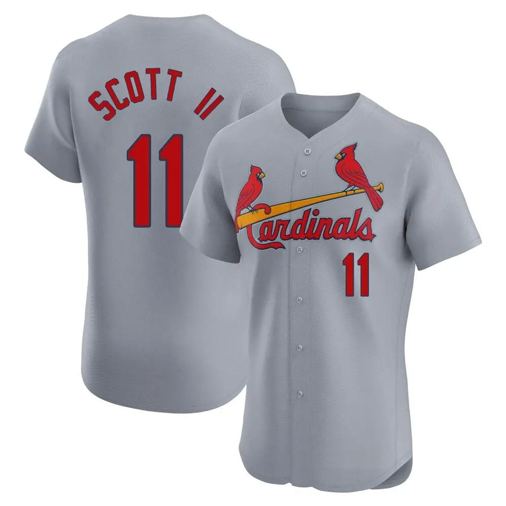 MATTH St. Louis Cardinals #11 Victor Scott II Player Gray Home Limited Elite Stitched Jerseys