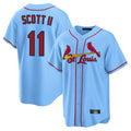 MATTH St. Louis Cardinals #11 Victor Scott II Player Light Blue Home Game Stitched Jerseys