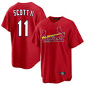 MATTH St. Louis Cardinals #11 Victor Scott II Player Red Home Game Stitched Jerseys
