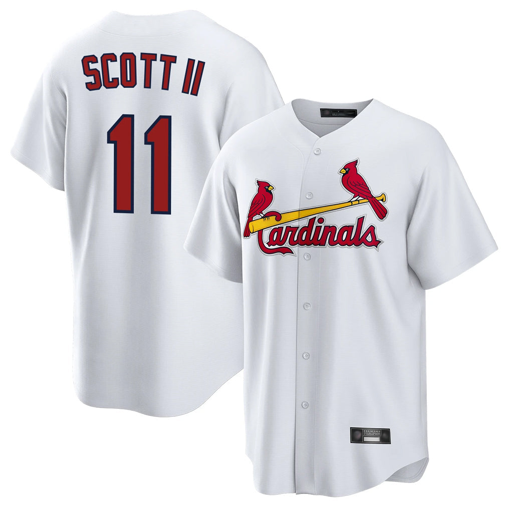 MATTH St. Louis Cardinals #11 Victor Scott II Player White Home Game Stitched Jerseys