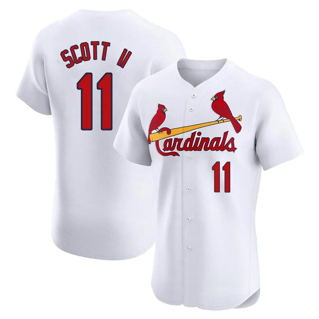 MATTH St. Louis Cardinals #11 Victor Scott II Player White Home Limited Elite Stitched Jerseys