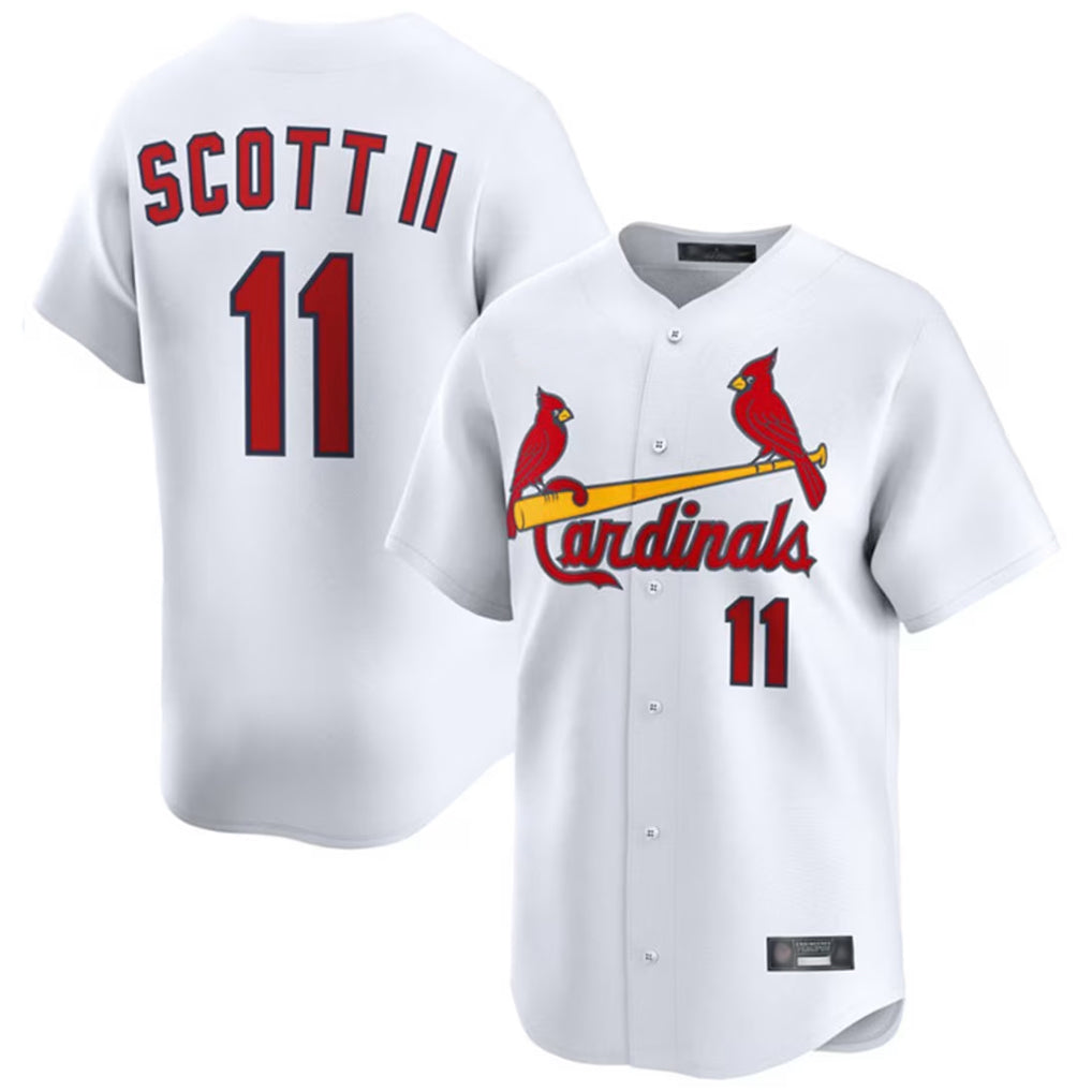 MATTH St. Louis Cardinals #11 Victor Scott II Player White Home Limited Stitched Jerseys
