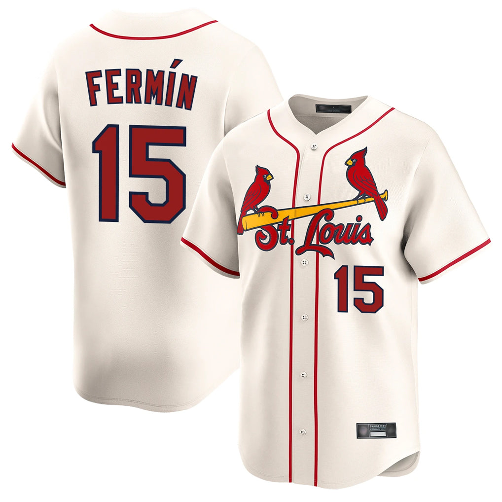 MATTH St. Louis Cardinals #15 Jose Fermin Player Cream Home Limited Stitched Jerseys