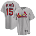 MATTH St. Louis Cardinals #15 Jose Fermin Player Gray Home Game Stitched Jerseys