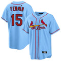 MATTH St. Louis Cardinals #15 Jose Fermin Player Light Blue Home Game Stitched Jerseys