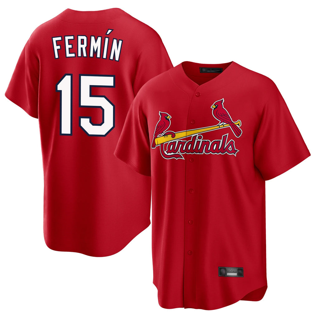 MATTH St. Louis Cardinals #15 Jose Fermin Player Red Home Game Stitched Jerseys