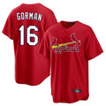 MATTH St. Louis Cardinals #16 Nolan Gorman Player Red Home Game Stitched Jerseys