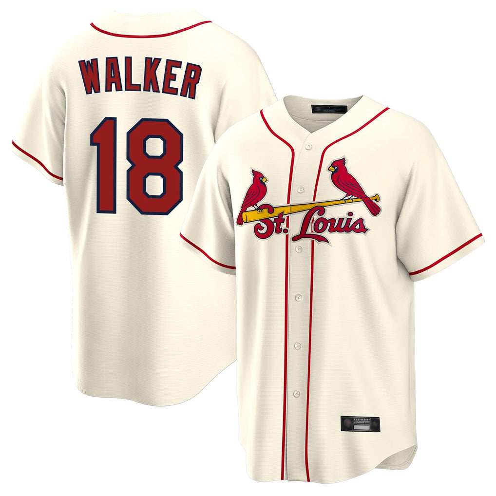 MATTH St. Louis Cardinals #18 Jordan Walker Player Cream Home Game Stitched Jerseys