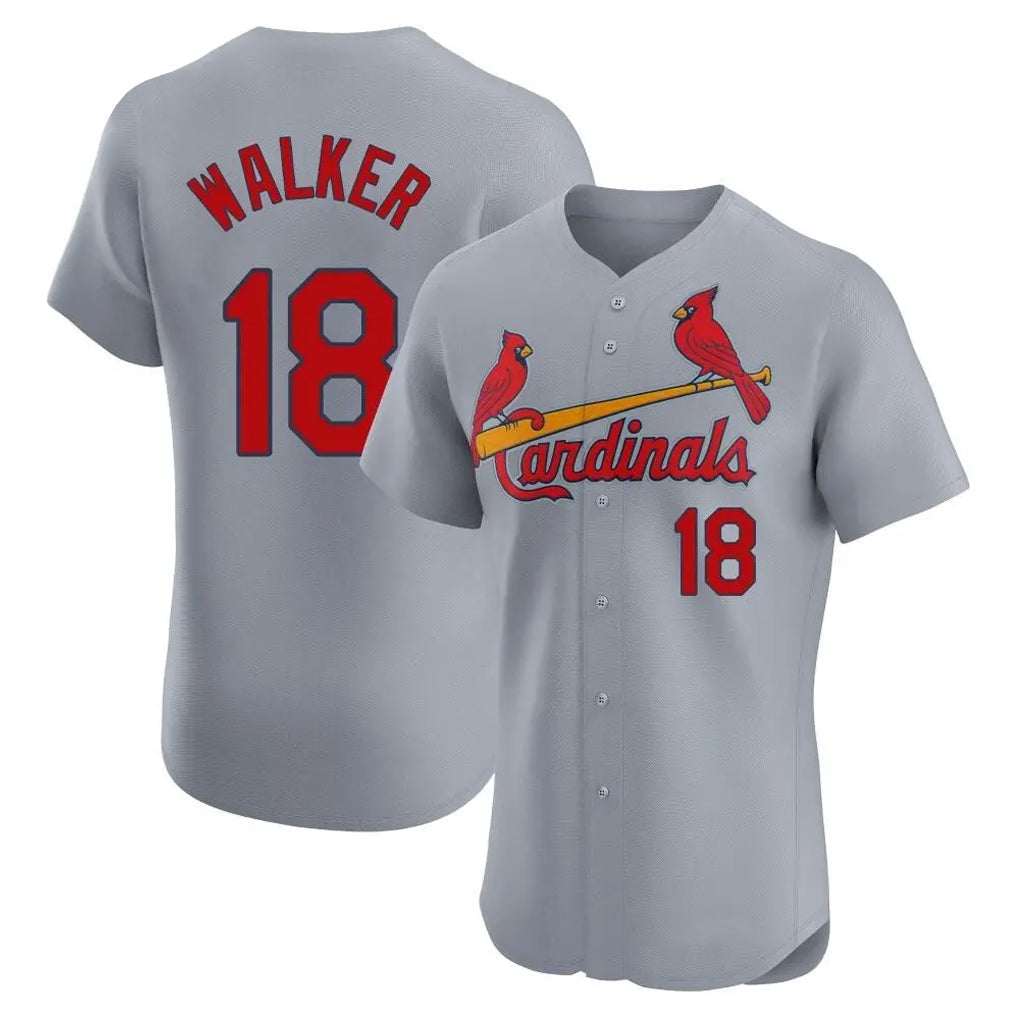 MATTH St. Louis Cardinals #18 Jordan Walker Player Gray Home Limited Elite Stitched Jerseys