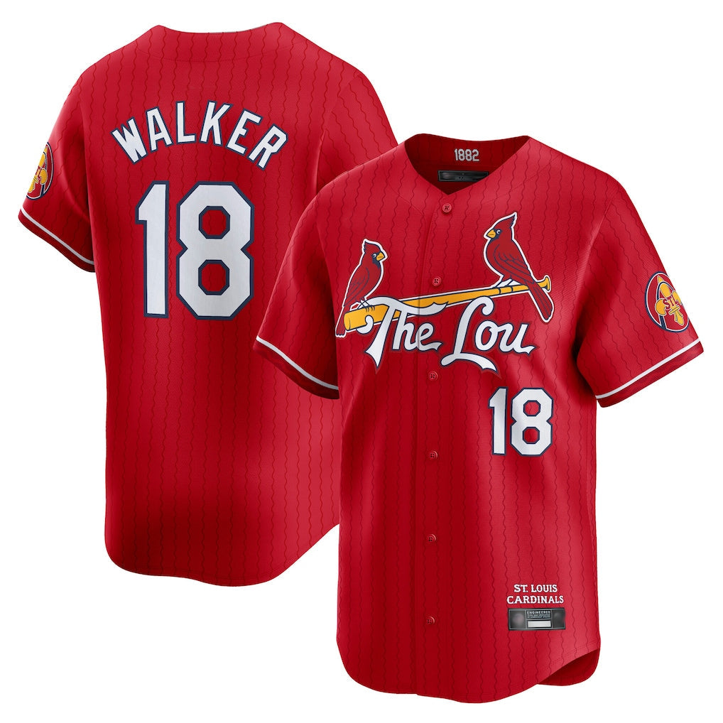 MATTH St. Louis Cardinals #18 Jordan Walker Player Red City Connect Limited Stitched Jerseys