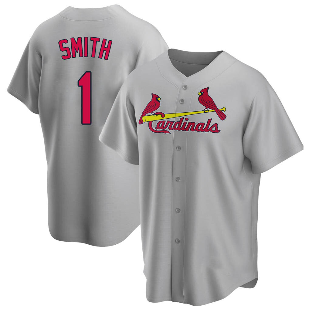 MATTH St. Louis Cardinals #1 Ozzie Smith Player Gray Home Game Stitched Jerseys