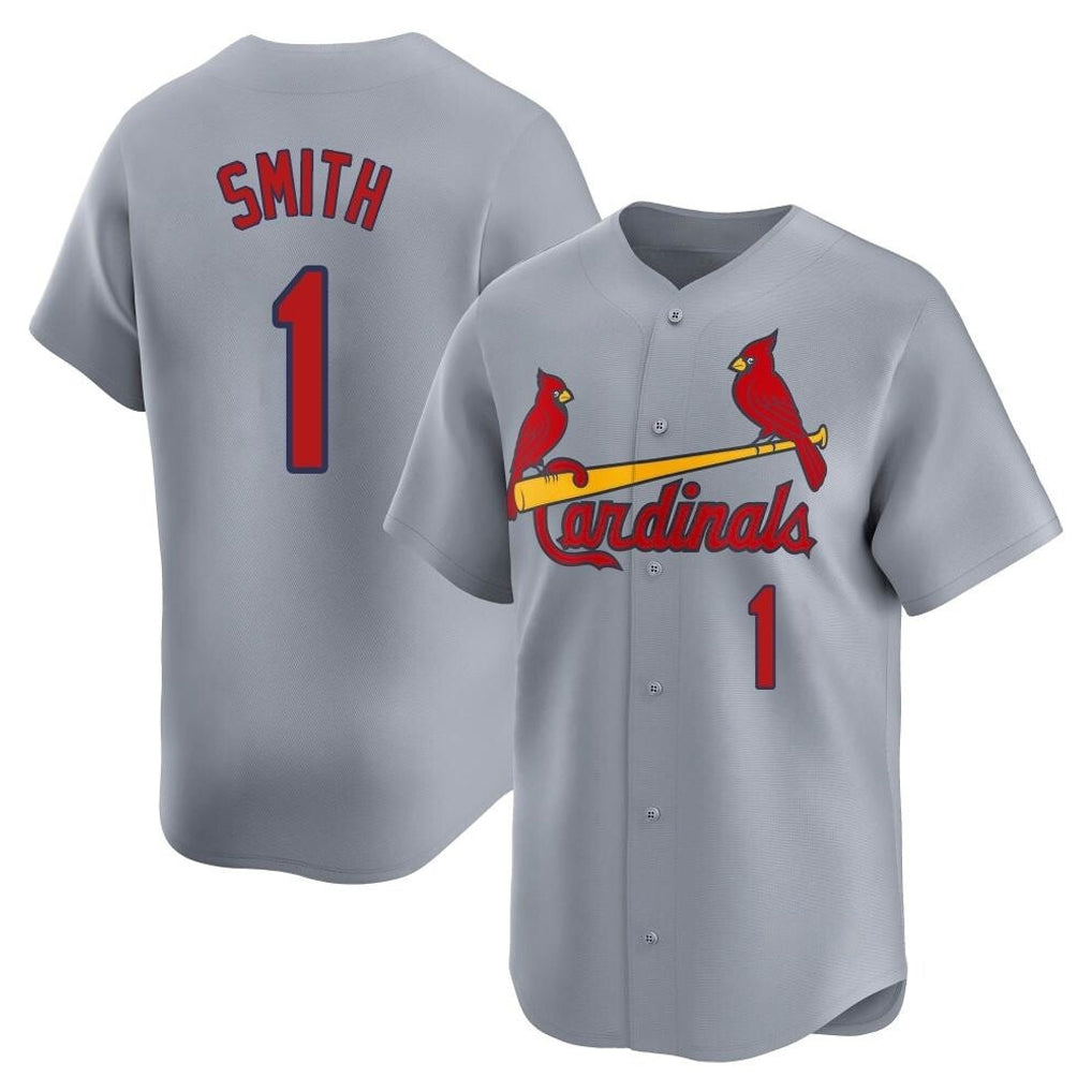 MATTH St. Louis Cardinals #1 Ozzie Smith Player Gray Home Limited Stitched Jerseys