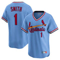 MATTH St. Louis Cardinals #1 Ozzie Smith Player Light Blue Throwback Cooperstown Collection Limited Stitched Jerseys