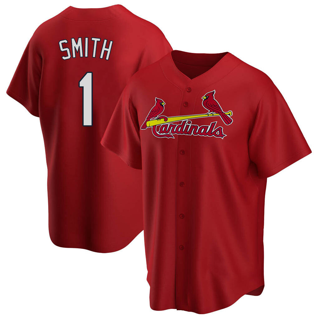 MATTH St. Louis Cardinals #1 Ozzie Smith Player Red Home Game Stitched Jerseys