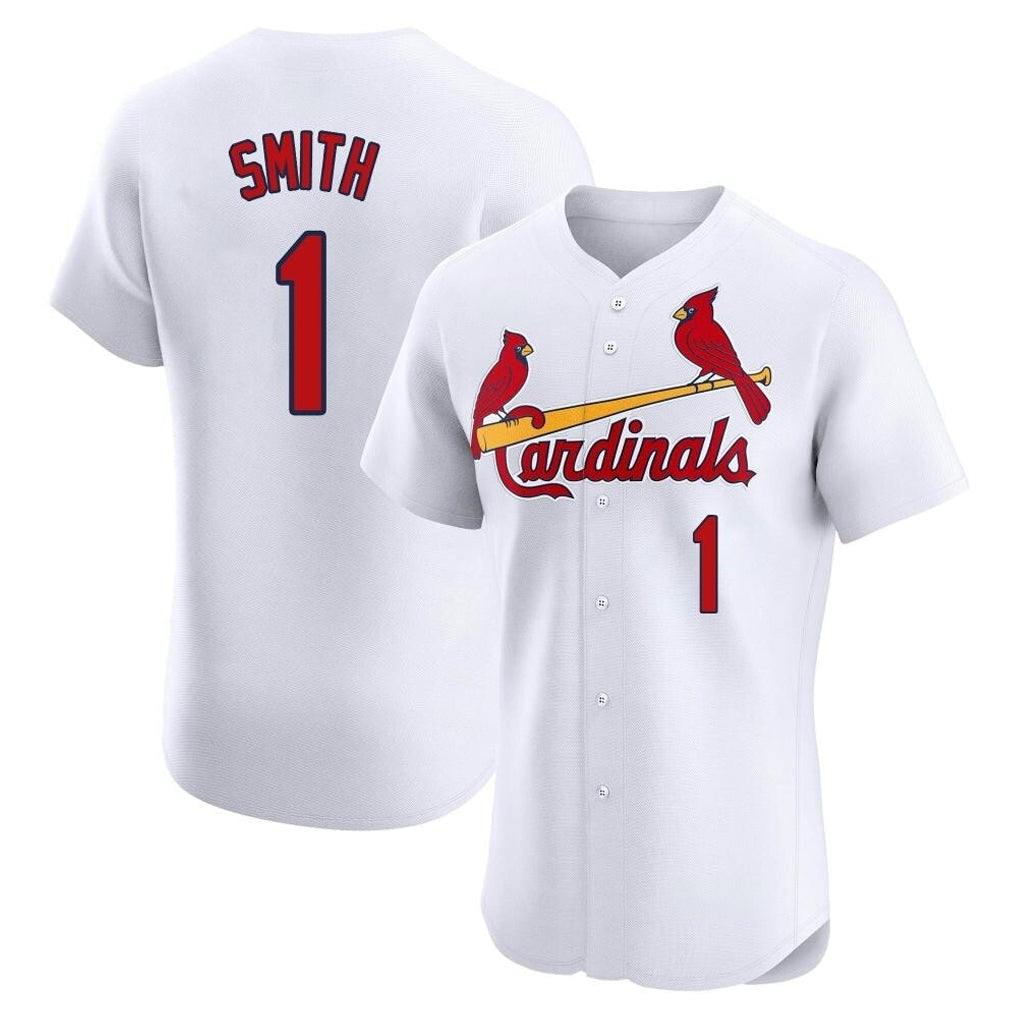 MATTH St. Louis Cardinals #1 Ozzie Smith Player White Home Limited Elite Stitched Jerseys