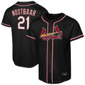 MATTH St. Louis Cardinals #21 Lars Nootbaar Player Black Carbon Fashio Game Stitched Jerseys
