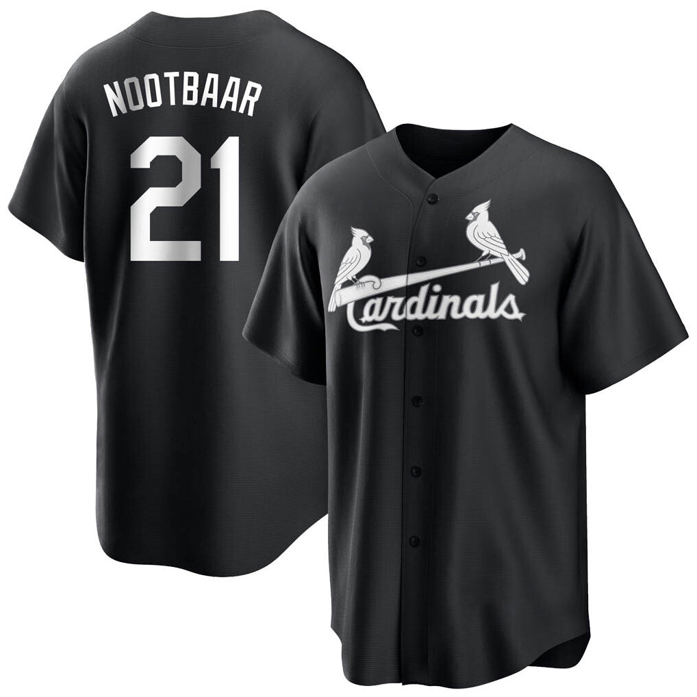 MATTH St. Louis Cardinals #21 Lars Nootbaar Player Black City Connect Home Limited Stitched Jerseys