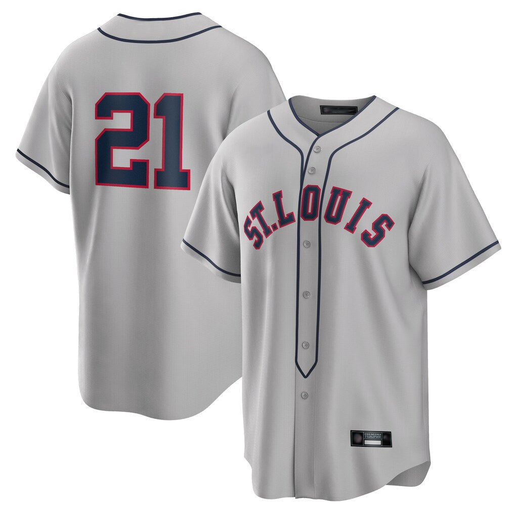 MATTH St. Louis Cardinals #21 Lars Nootbaar Player Gray Classic Replica Game Stitched Jerseys