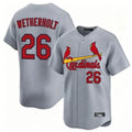 MATTH St. Louis Cardinals #26 JJ Wetherholt Player Gray Home Limited Stitched Jerseys