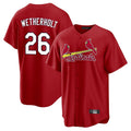MATTH St. Louis Cardinals #26 JJ Wetherholt Player Red Home Game Stitched Jerseys