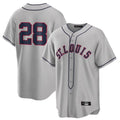 MATTH St. Louis Cardinals #28 Nolan Arenado Player Gray Home Replica Stitched Jerseys