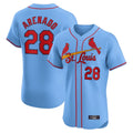 MATTH St. Louis Cardinals #28 Nolan Arenado Player Light Blue Home Limited Elite Stitched Jerseys